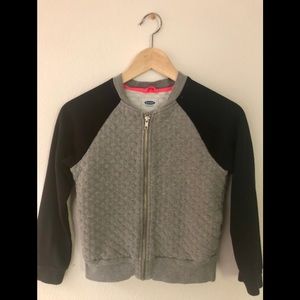 Girls Old Navy Quilted Zip Up Sweatshirt